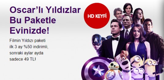 Digiturk Filmin Yıldızları - İlk 3 Ay 24,5 TL